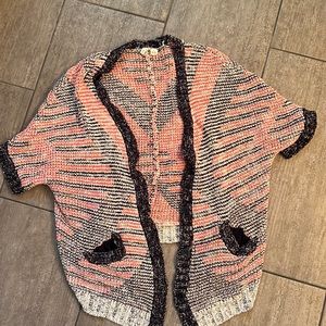 Anthropologie Multicolor Open-Front Sweater